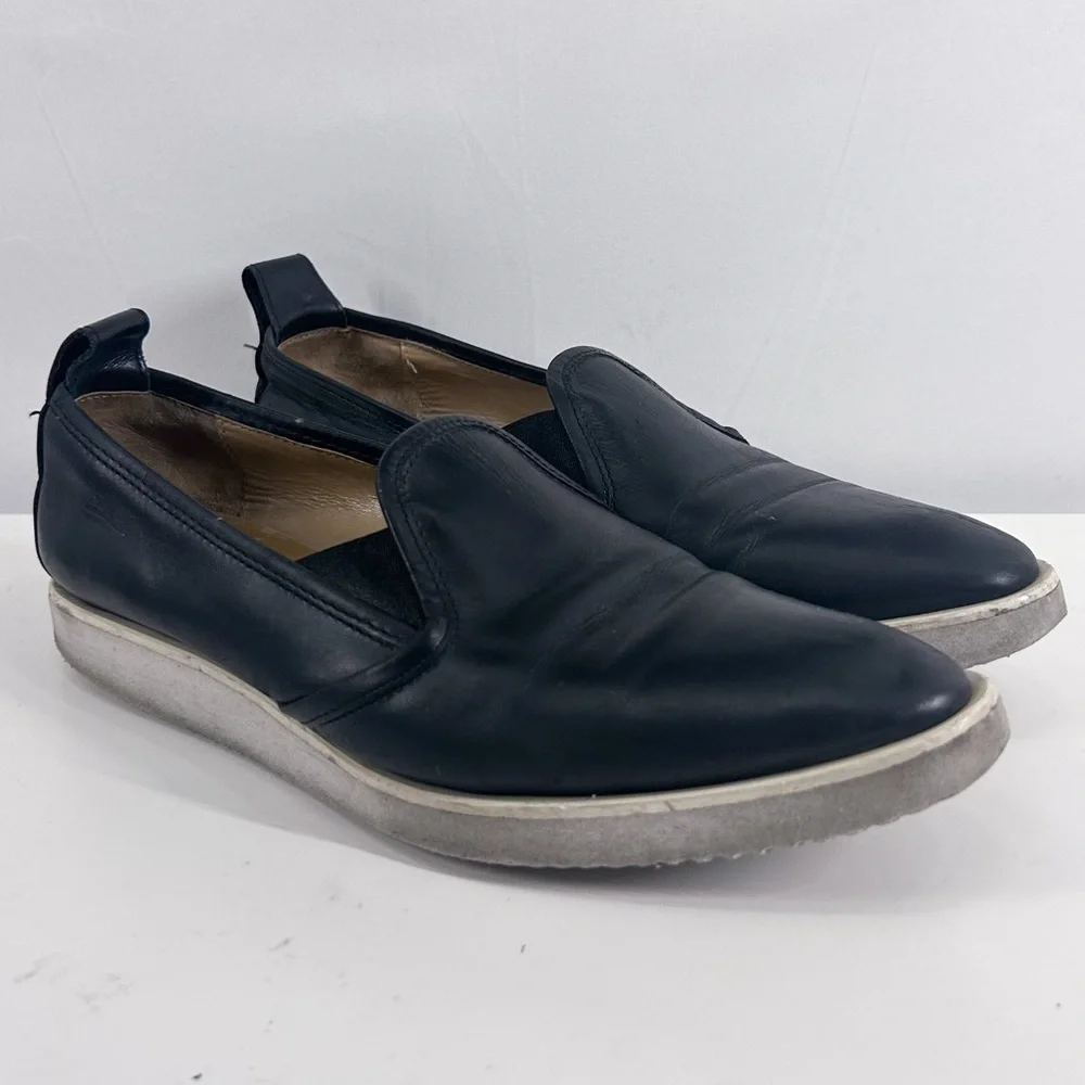 Everlane The Leather Street Shoe Black Slip On Sneakers Size 7.5